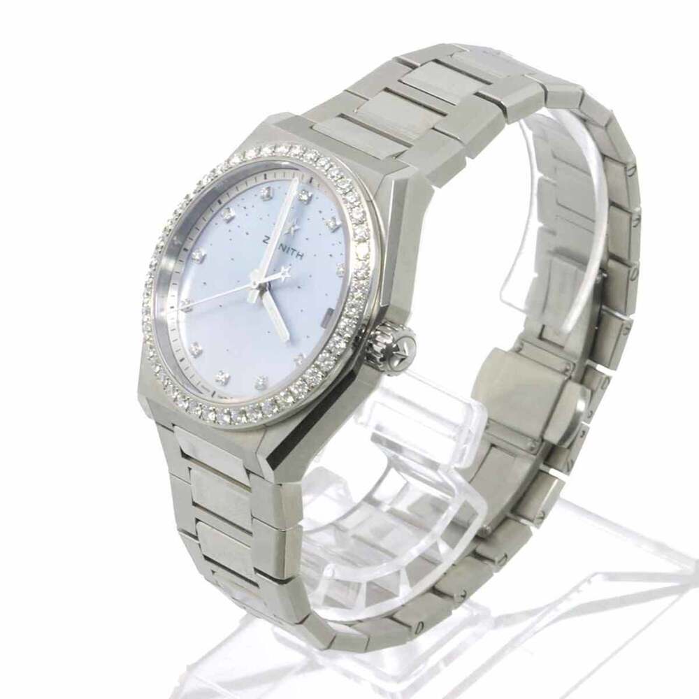 Zenith Defy Midnight 16 9200 670 Diamond Bezel Ladies' Watch Date 11P White M...